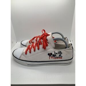 Mickey Mouse Unisex Minnie White Printed Mouses Sneakers Tennis shoes 44 (10.5)